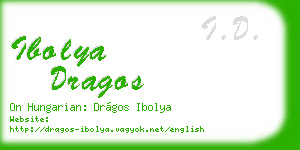 ibolya dragos business card